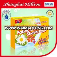 Hot selling nonwoven scented fabric softener sheets used in dryer machine to soften laundry